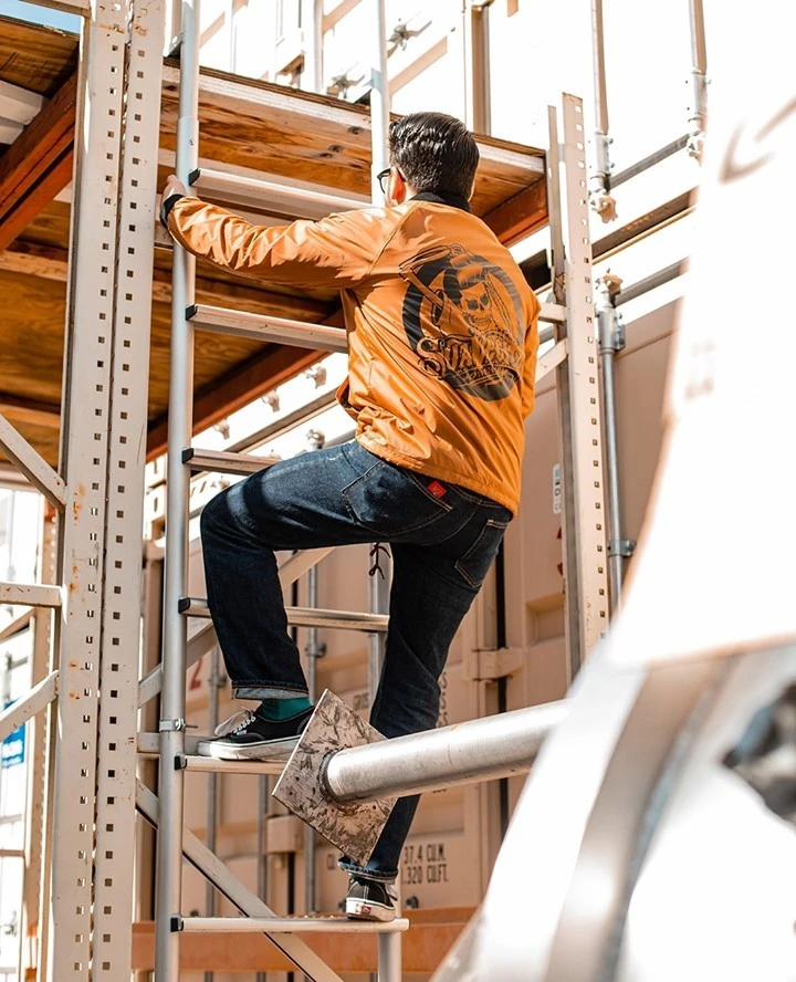 OG Flannel Lined Windbreaker - Orange 6 OG Flannel Lined Windbreaker - Orange - Image 4