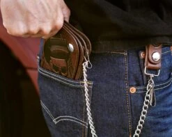 Skeleton Chained Biker Wallet - Antique Brown 9 Skeleton Chained Biker Wallet - Antique Brown -Personal Care Products 5X0A0641