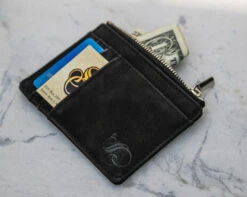 Zipper Card Holder Wallet - Black 7 Zipper Card Holder Wallet - Black -Personal Care Products 5X0A4541