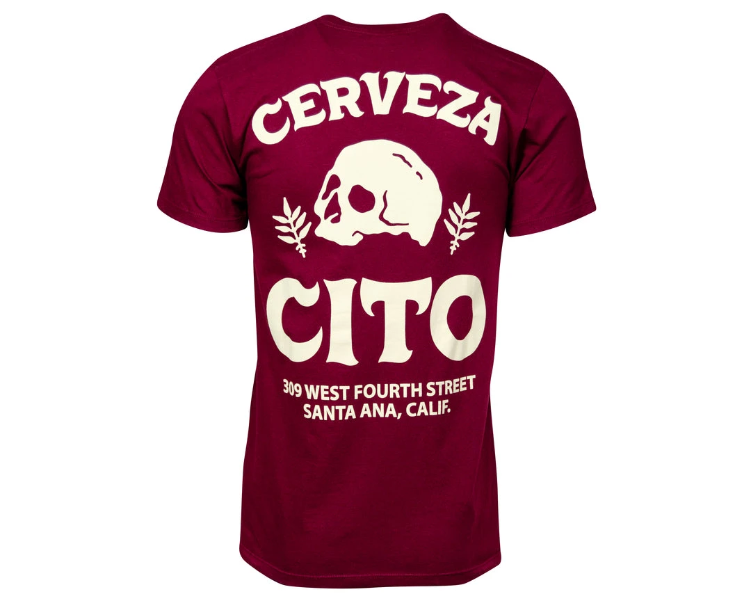 Cerveza Cito Tee - Burgundy 3 Cerveza Cito Tee - Burgundy