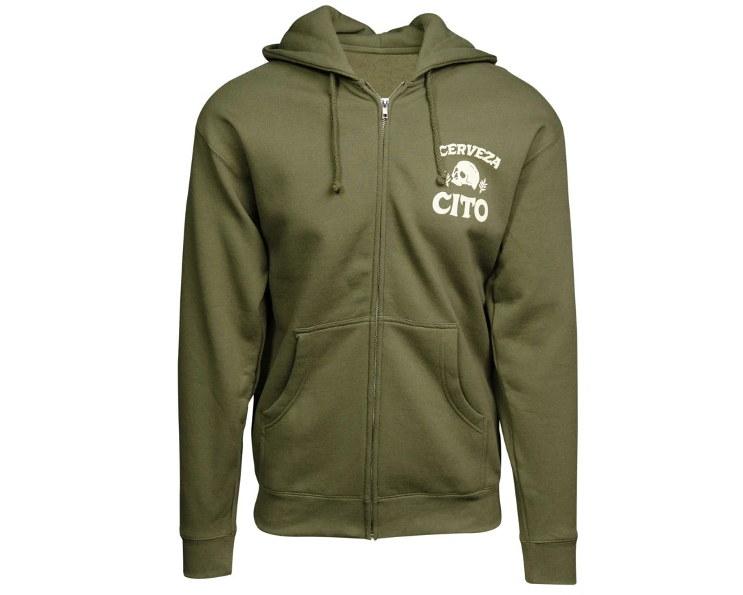 Cerveza OG Zip Up Hoodie - Green 4 Cerveza OG Zip Up Hoodie - Green - Image 2