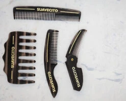 Deluxe Handle Beard Comb - Black -Personal Care Products Deluxe Black Combs 0233b243 2eb6 4229 8010 bee97c20040f