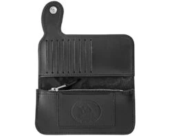 Patterned Chain Wallet - Black -Personal Care Products Suavecito Patterned Chain Wallet Black Open