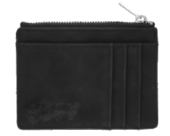 Zipper Card Holder Wallet - Black