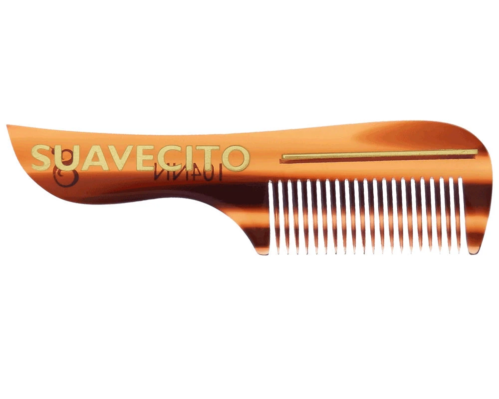 Deluxe Amber Mustache Comb 3 Deluxe Amber Mustache Comb