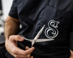 OG Barber Smock Black 7 OG Barber Smock Black -Personal Care Products suavecito black barber smock lifestyle