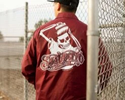 OG Windbreaker - Burgundy -Personal Care Products suavecito burgundy windbreaker lifestyle