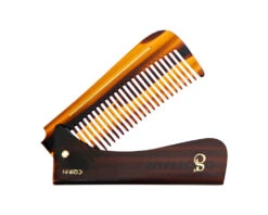 Deluxe Folding Handle Comb - 6.5" -Personal Care Products suavecito deluxe folding amber comb back medium folded
