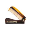 Deluxe Folding Handle Comb - 5.5" -Personal Care Products suavecito deluxe folding amber comb front small folded