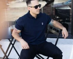 Suavecito Polo Shirt - Navy -Personal Care Products suavecito navy polo shirt tee lifestyle