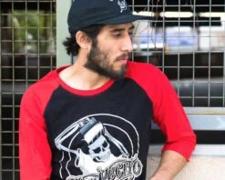 OG Baseball Black & Red Tee -Personal Care Products suavecito og black red baseball tee lifestyle