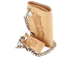 Men's Tri-Fold Chain Wallet - Natural